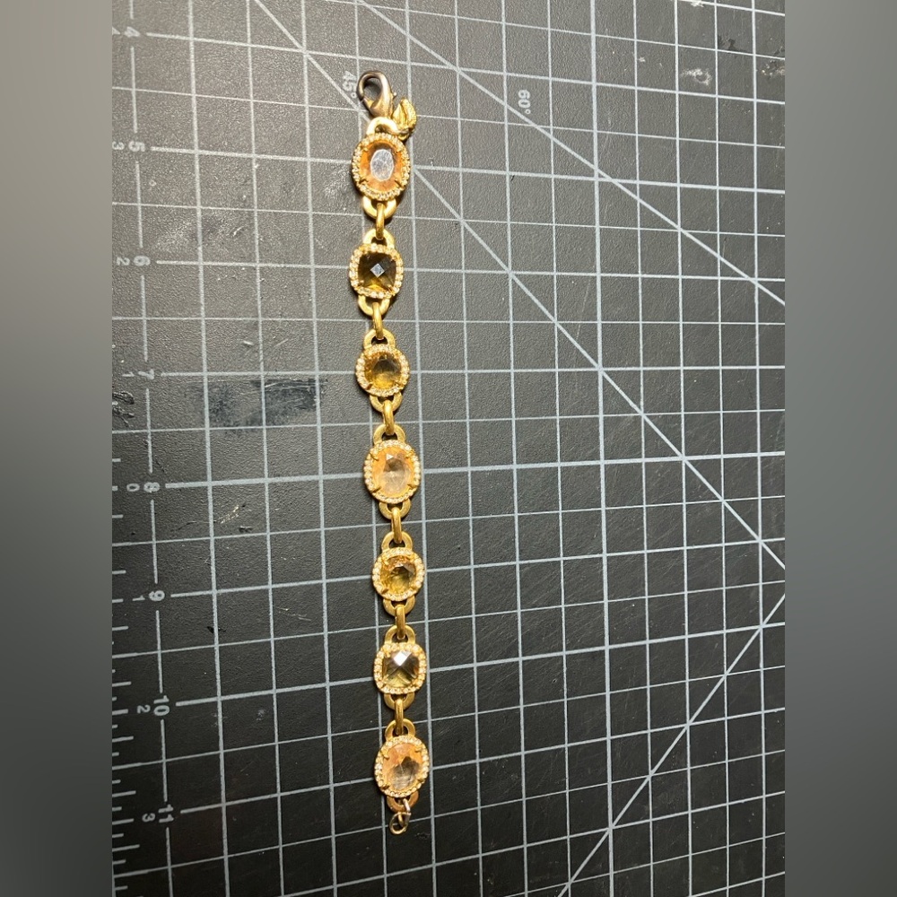 Carolee vintage Gold tone and faux citrine Bracelet